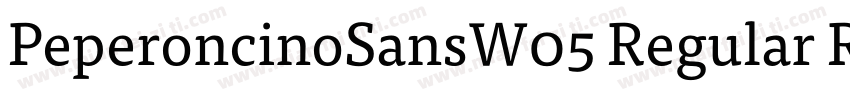 PeperoncinoSansW05 Regular Regular字体转换